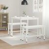 vidaXL Dining Table White 80 x 80 x 75 cm Solid Pine Wood