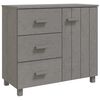 vidaXL Sideboard HAMAR Light Grey 90x40x80 cm Solid Pinewood