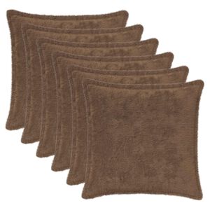 vidaXL Cushion Cover 6 pcs HOUTEN Light Brown 30 x 30 cm