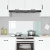 vidaXL Kitchen Backsplash White 120 x 50 cm Tempered Glass