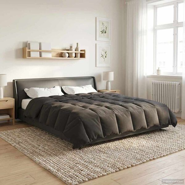 vidaXL Summer Duvet Quilted Anthracite 200 x 220 cm Microfiber