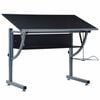 vidaXL Drafting Table Black 110 x 60 x 87 cm Chipboard