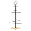 vidaXL Metal Christmas Tree with Stand Black 90 cm Powder-coated steel