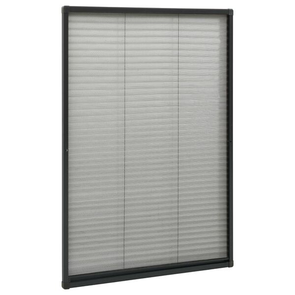 vidaXL Plisse Insect Screen for Windows Aluminium Anthracite 80x160cm