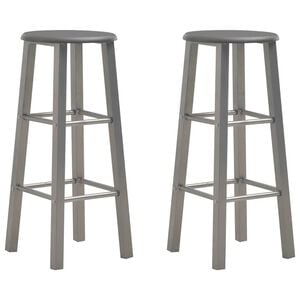 vidaXL Bar Stools 2 pcs Anthracite Engineered Wood