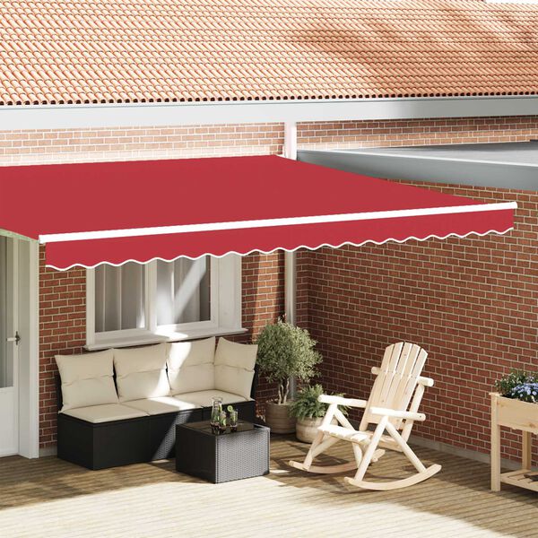 vidaXL Awning Valance Red 430 x 20 cm Canvas