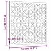 vidaXL Garden Wall Decoration 55x55 cm Corten Steel Moorish Design