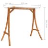 vidaXL Swing Frame with Cream Roof Solid Bent Wood with Teak Finish