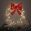 vidaXL Wreath with 60 LEDs Warm white 75 cm Rattan