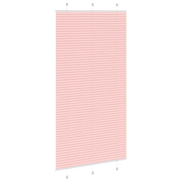 vidaXL Pleated Blind Pink 105x200 cm Fabric Width 104.4 cm Polyester