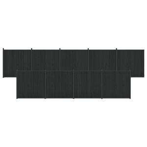 vidaXL Fence Panel 9 pcs 1580 x 186.5 cm WPC and Aluminium Black