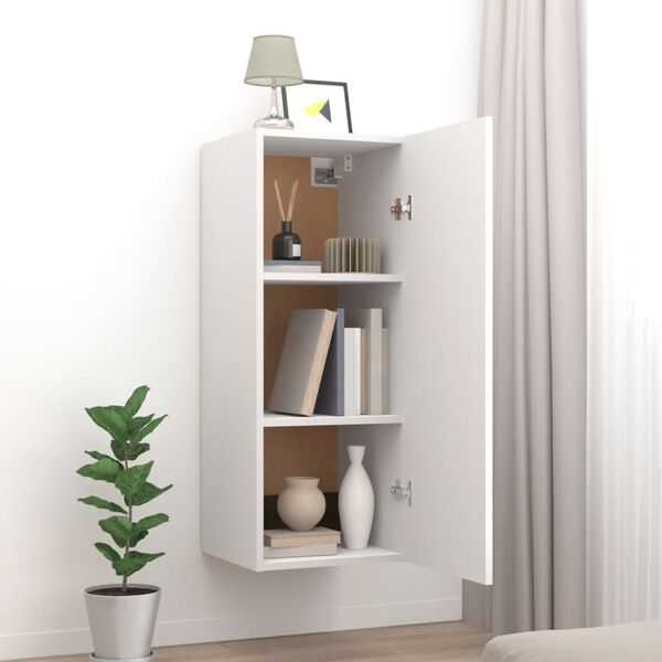 vidaXL Wall Cabinet White 34.5x34x90 cm Engineered Wood