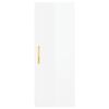 vidaXL Highboard High Gloss White 34.5x34x180 cm Engineered Wood