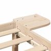 vidaXL Bed Frame Natural 100 x 200 cm Solid Pine Wood