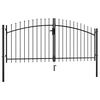vidaXL Double Door Fence Gate with Spear Top 300x150 cm