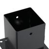 vidaXL Post Bases Square 12 pcs Anthracite 101x101 mm Powder-coated Steel