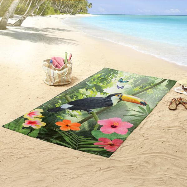 Good Morning Beach Towel RAINFOREST 100x180cm Green