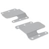 vidaXL Flush Mount Bracket 2 Silver 75 x 66 x 1.4 mm Steel
