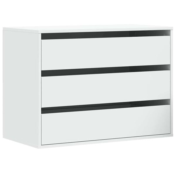 vidaXL Corner Chest of Drawers White 80x41x58 cm Engineered Wood