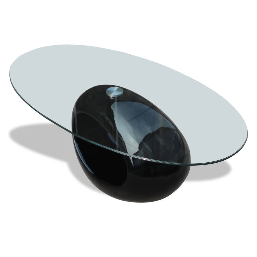 Oval glass top sale