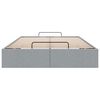 vidaXL Ottoman Bed Frame without Mattress Light Grey Double Fabric