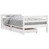 vidaXL Kids Bed Frame with Drawers White 80x160 cm Solid Wood Pine