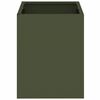vidaXL Garden Planter Olive Green 32 x 32 x 40 cm Cold-rolled Steel