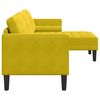 vidaXL Sofa Set Yellow 173 x 131 x 67 cm Velvet