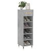 vidaXL Shoe Cabinet Concrete Grey 30x35x105 cm Engineered Wood