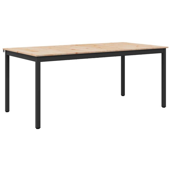 vidaXL Dining Table Natural 140 x 80 x 75 cm Solid Pine Wood