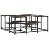 vidaXL Coffee Table Smoked Oak 91x91x40 cm Engineered Wood