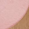vidaXL Faux Sheepskin Rug Tafalla Pink &Oslash; 120 cm Polyester