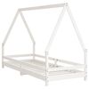 vidaXL Kids Bed Frame White 90x200 cm Solid Wood Pine