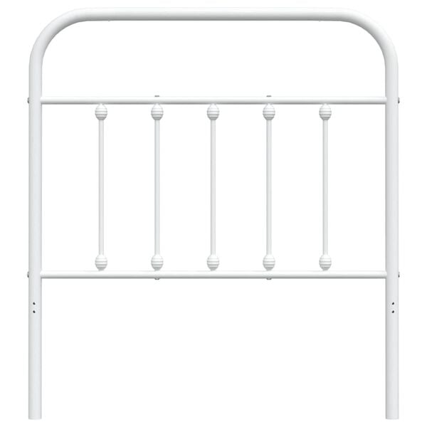 vidaXL Metal Replace Headboard White 80 cm