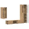 vidaXL TV Cabinet Set with Drawer FLORIN Artisan Oak Engineered Wood