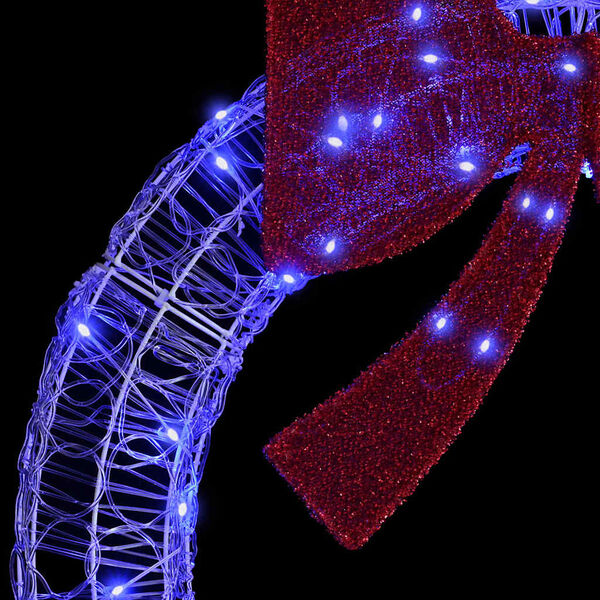 vidaXL Wreath with 150 LEDs Blue 120 cm Acrylic