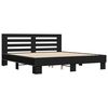 vidaXL Bed Frame without Mattress Black 200x200 cm