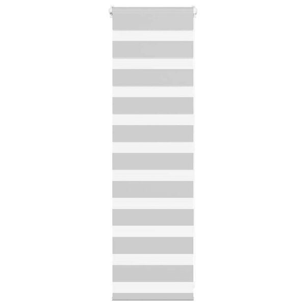 vidaXL Zebra Blind Light Grey 40x100 cm Fabric Width 35.9 cm Polyester