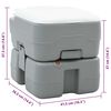 vidaXL Camping Toilet Manual Grey and White 41.5 x 36.5 x 37.5 cm