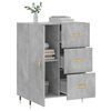 vidaXL Sideboard Concrete Grey 69.5x34x90 cm Engineered Wood