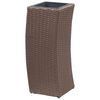 vidaXL Garden Raised Beds 3 pcs Poly Rattan Brown