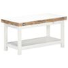 vidaXL Extendable Coffee Table White 90x(45-90)x45 cm Solid Mango Wood