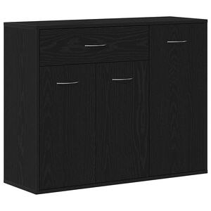 vidaXL Sideboard Black Oak 88x30x70 cm Engineered Wood