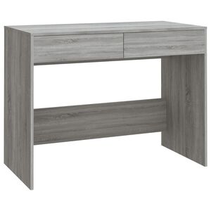 vidaXL Desk Grey Sonoma 101x50x76.5 cm Engineered Wood