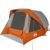 vidaXL Family Tent Cabin 6-Person Grey and Orange Waterproof
