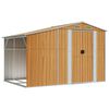 vidaXL Garden Shed Light Brown 277x192.5x179 cm Galvanised Steel