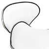 vidaXL Salon Spa Stool White Faux Leather