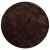 vidaXL Area Rugs Round HUARTE Brown &Oslash; 100 CM Polyester