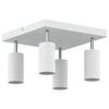 vidaXL Ceiling Spotlight with Spotlights White 26 x 26 x 16.5 cm Metal