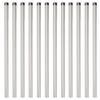vidaXL Fence Posts 12 pcs Silver 100 cm Powder-coated steel